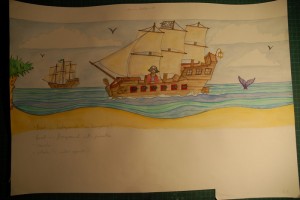 Sketch for pirate mural